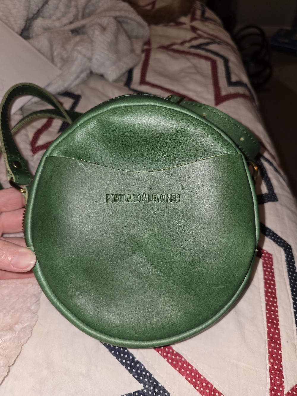 Portland Leather Small Cowboy Mint Circle